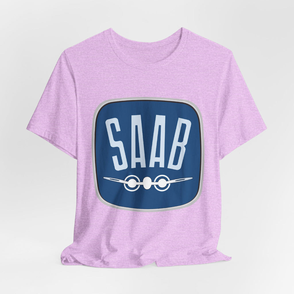 SAAB Retro Logo T-Shirt – Klassisk unisex tee i Airlume bomull | PatrikA