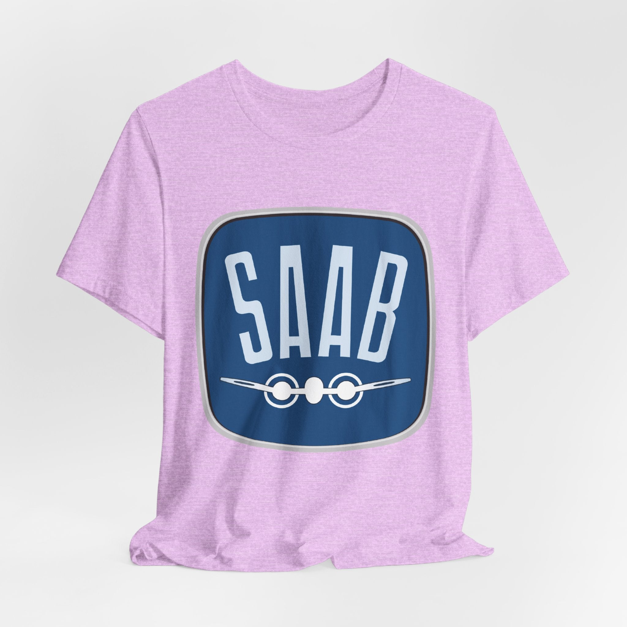 SAAB Retro Logo T-Shirt – Klassisk unisex tee i Airlume bomull | PatrikA