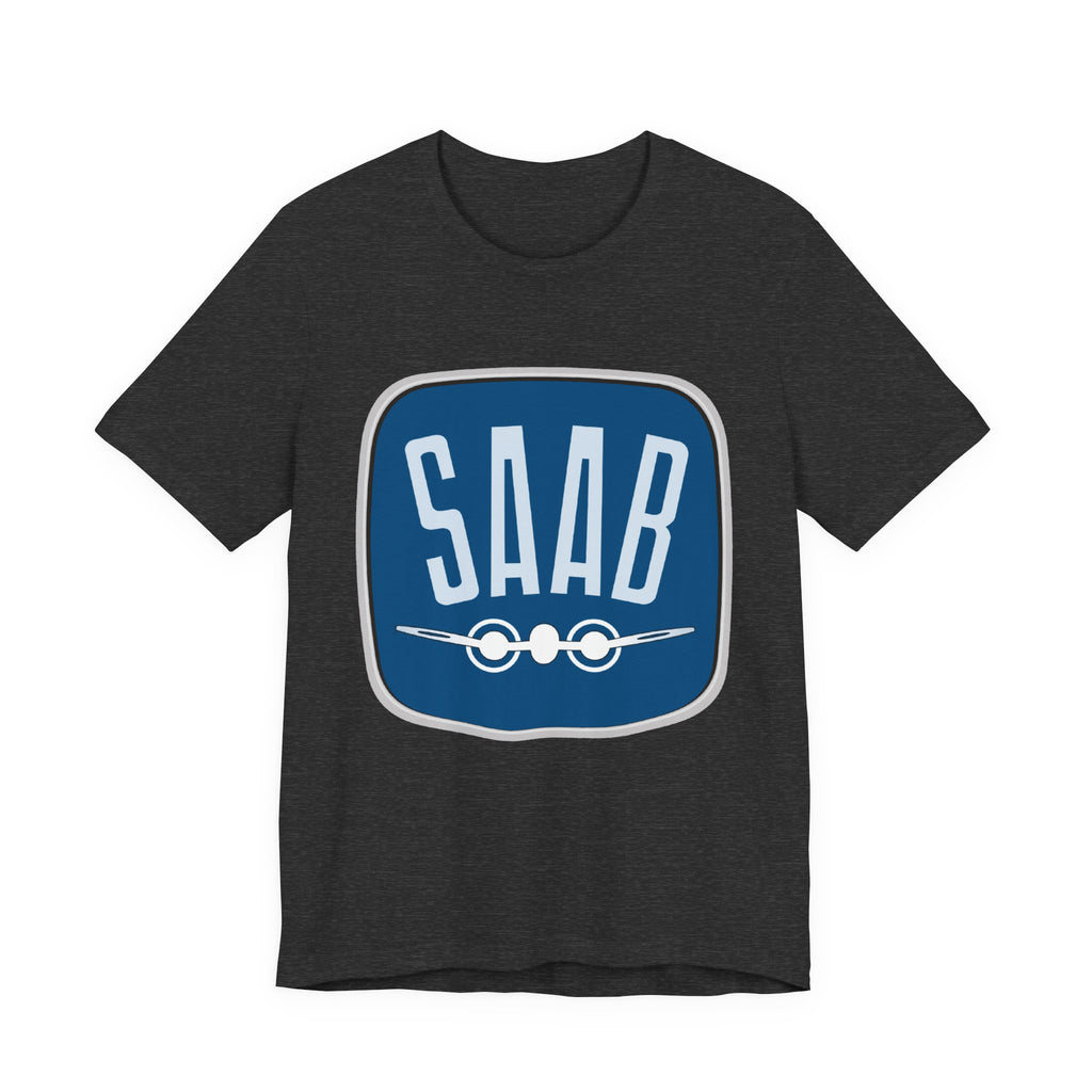 SAAB Retro Logo T-Shirt – Klassisk unisex tee i Airlume bomull | PatrikA