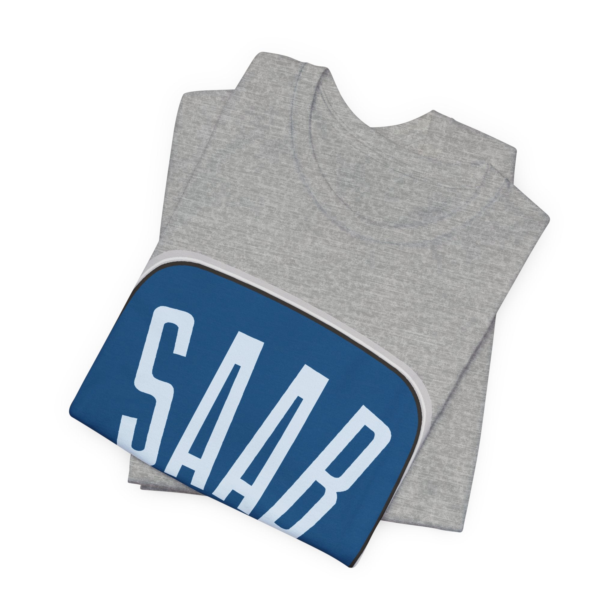 SAAB Retro Logo T-Shirt – Klassisk unisex tee i Airlume bomull | PatrikA