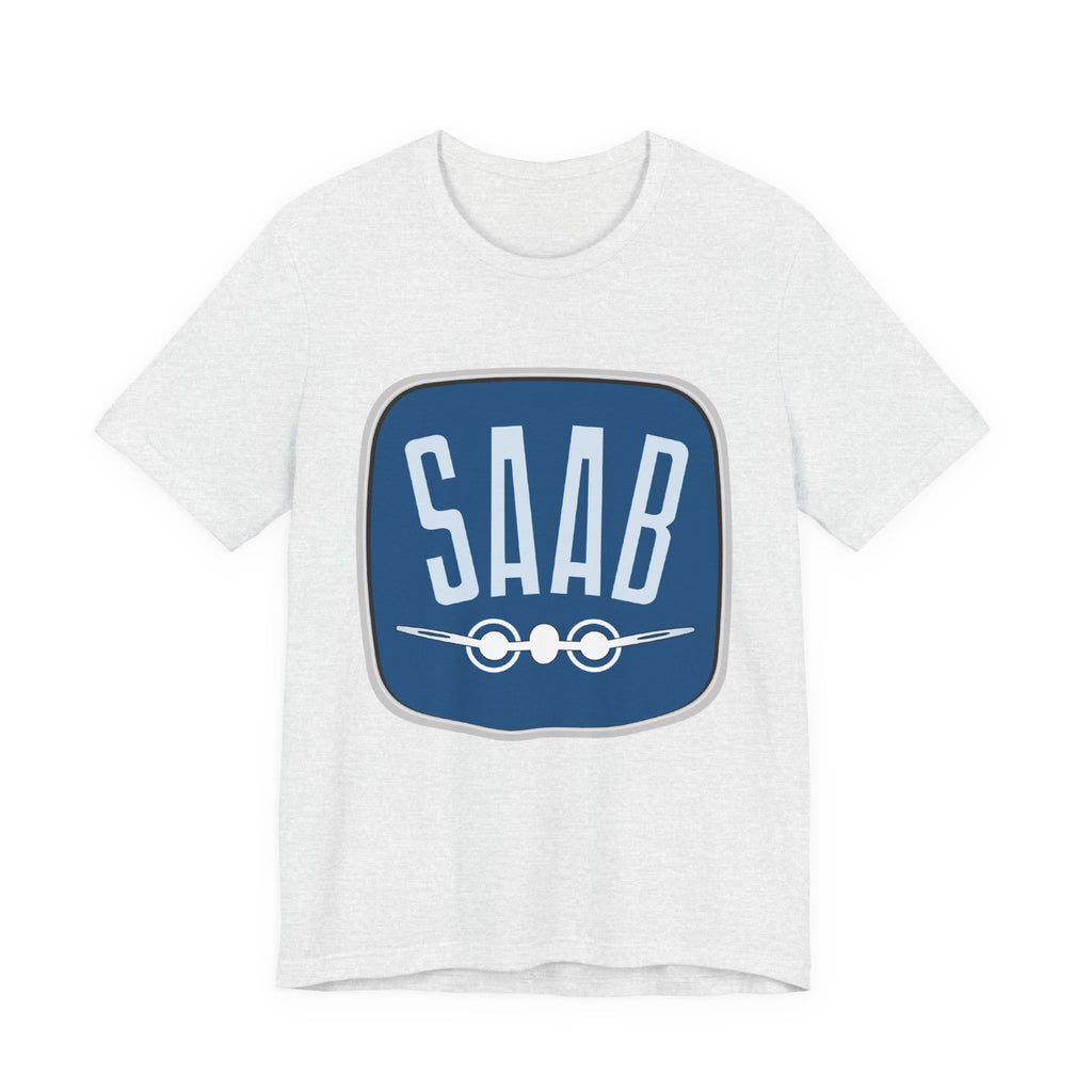 SAAB Retro Logo T-Shirt – Klassisk unisex tee i Airlume bomull | PatrikA