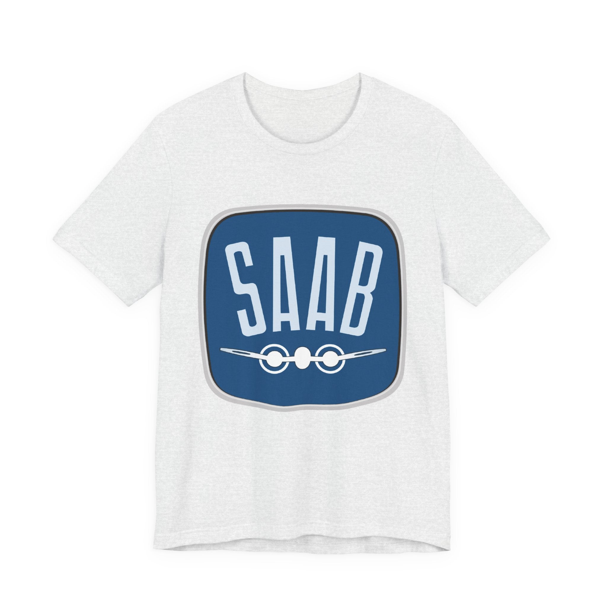 SAAB Retro Logo T-Shirt – Klassisk unisex tee i Airlume bomull | PatrikA