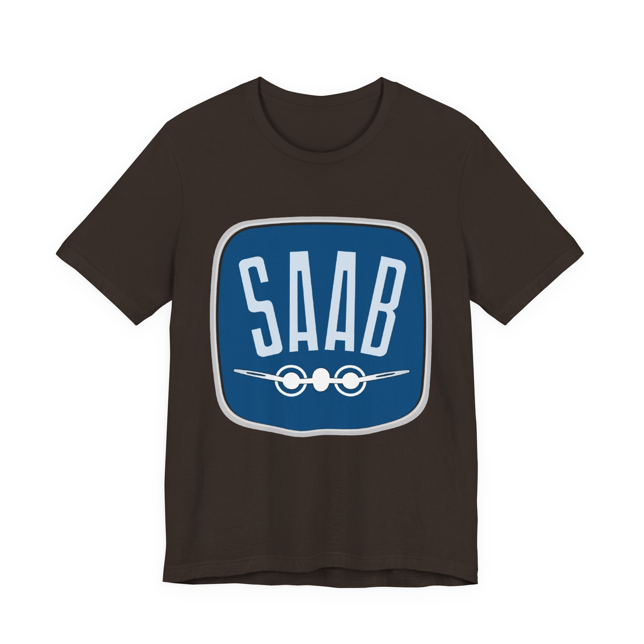 SAAB Retro Logo T-Shirt – Klassisk unisex tee i Airlume bomull | PatrikA