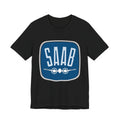 SAAB Retro Logo T-Shirt – Klassisk unisex tee i Airlume bomull | PatrikA