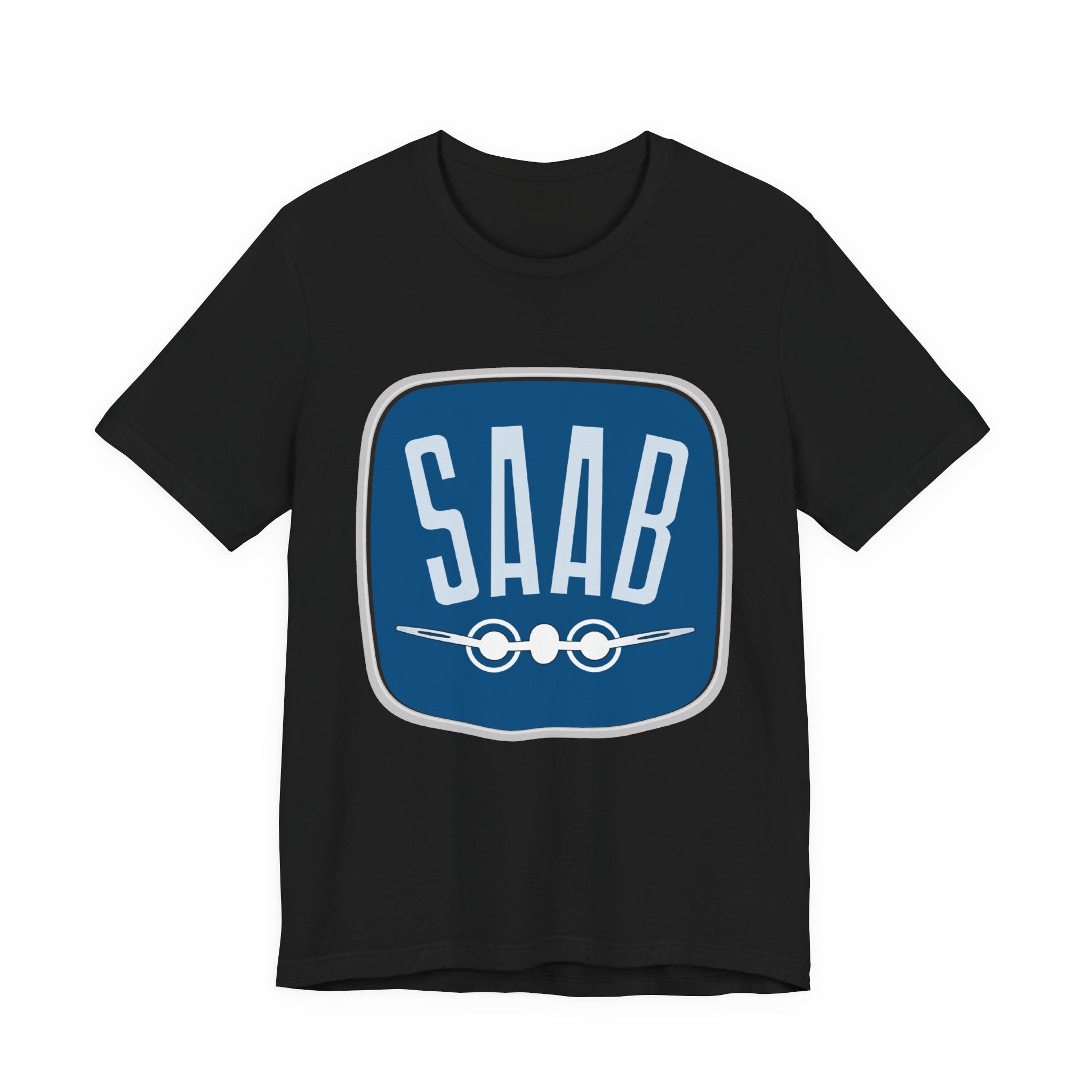 SAAB Retro Logo T-Shirt – Klassisk unisex tee i Airlume bomull | PatrikA