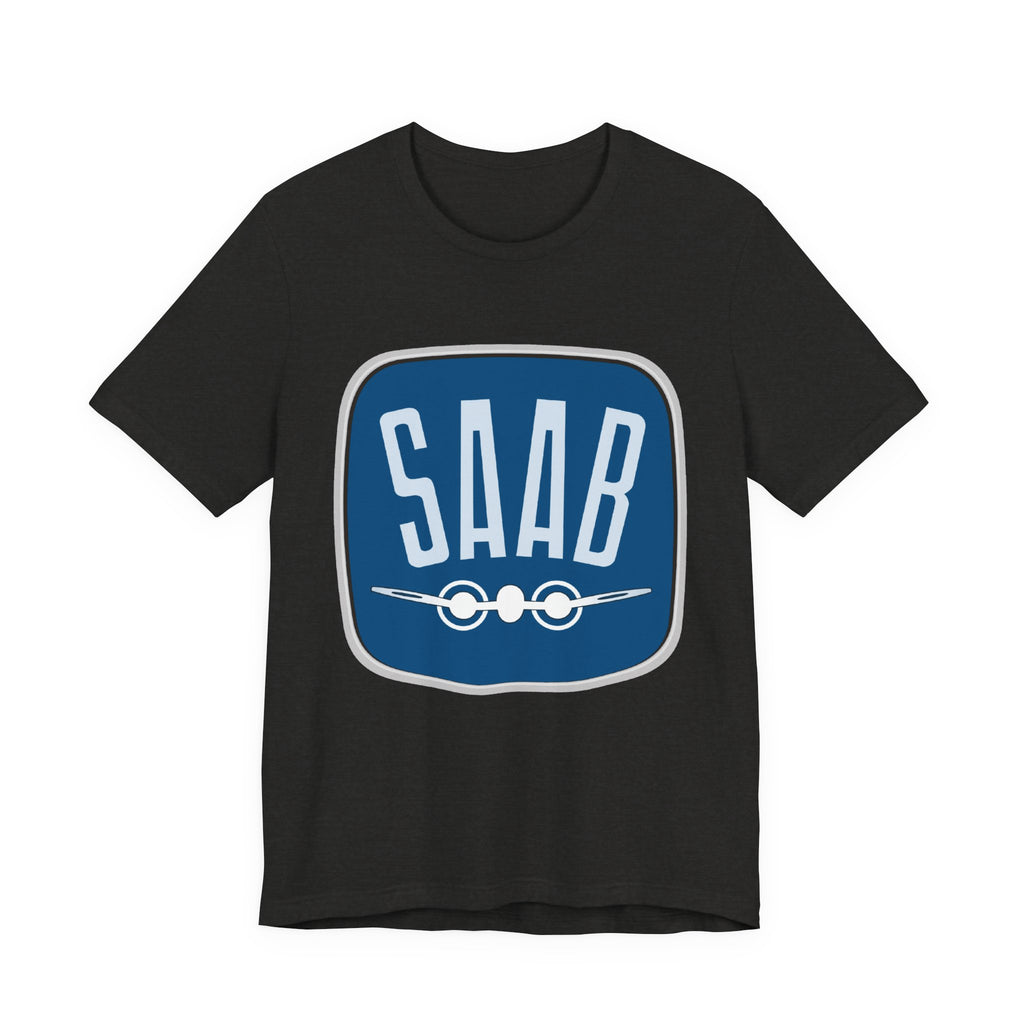 SAAB Retro Logo T-Shirt – Klassisk unisex tee i Airlume bomull | PatrikA