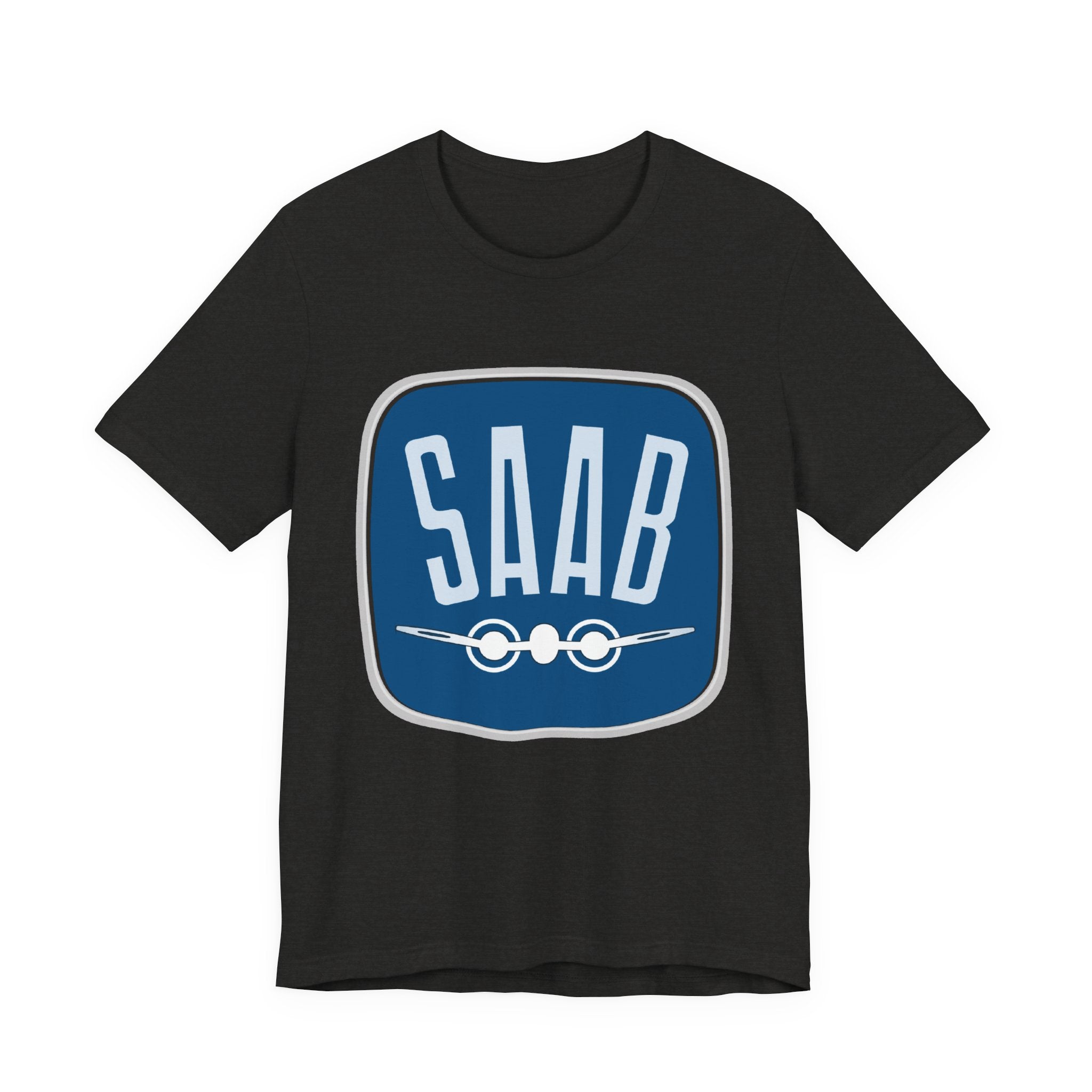 SAAB Retro Logo T-Shirt – Klassisk unisex tee i Airlume bomull | PatrikA