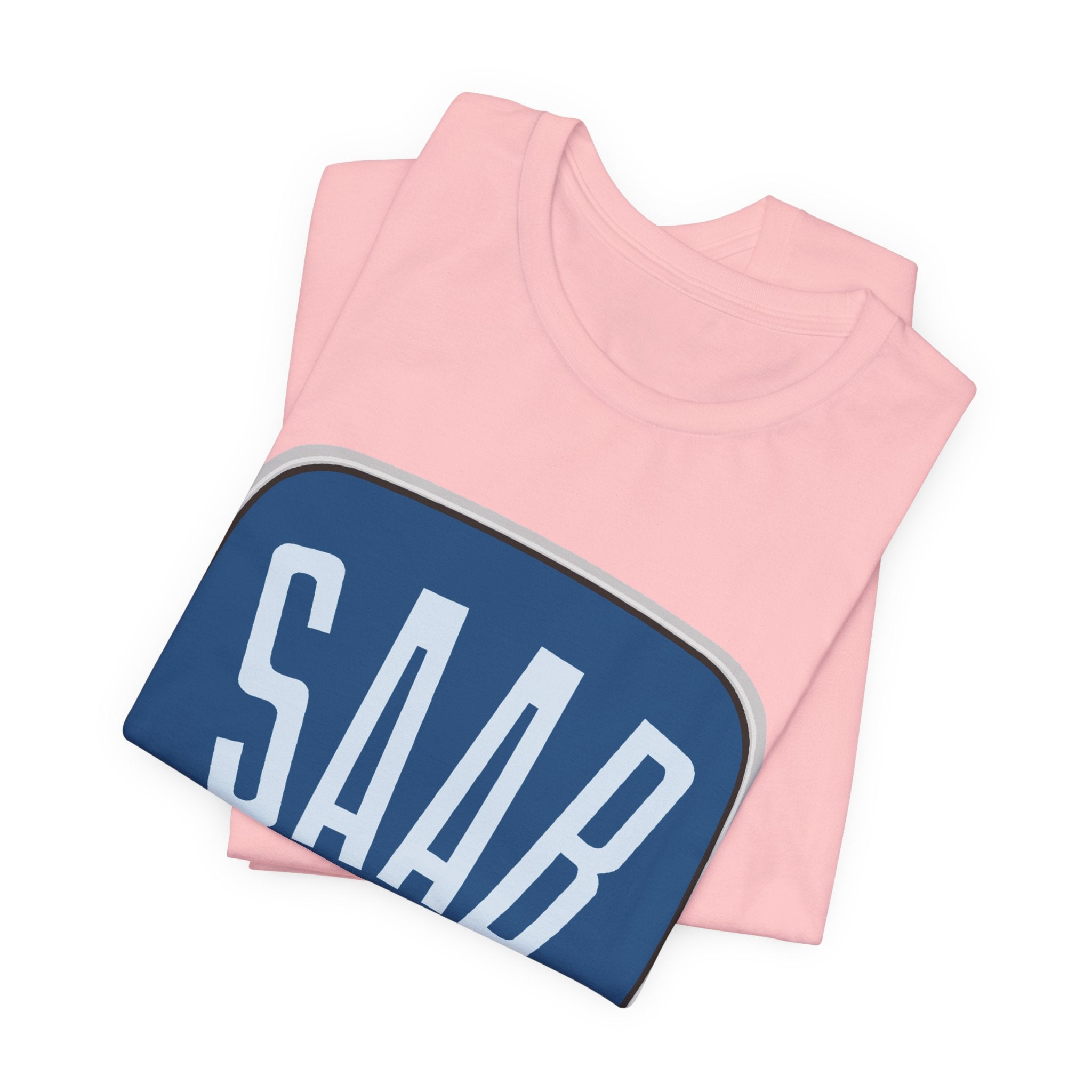 SAAB Retro Logo T-Shirt – Klassisk unisex tee i Airlume bomull | PatrikA