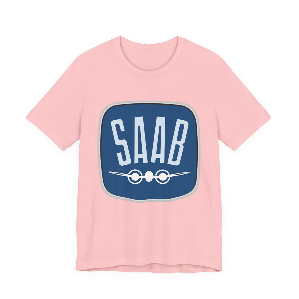SAAB Retro Logo T-Shirt – Klassisk unisex tee i Airlume bomull | PatrikA