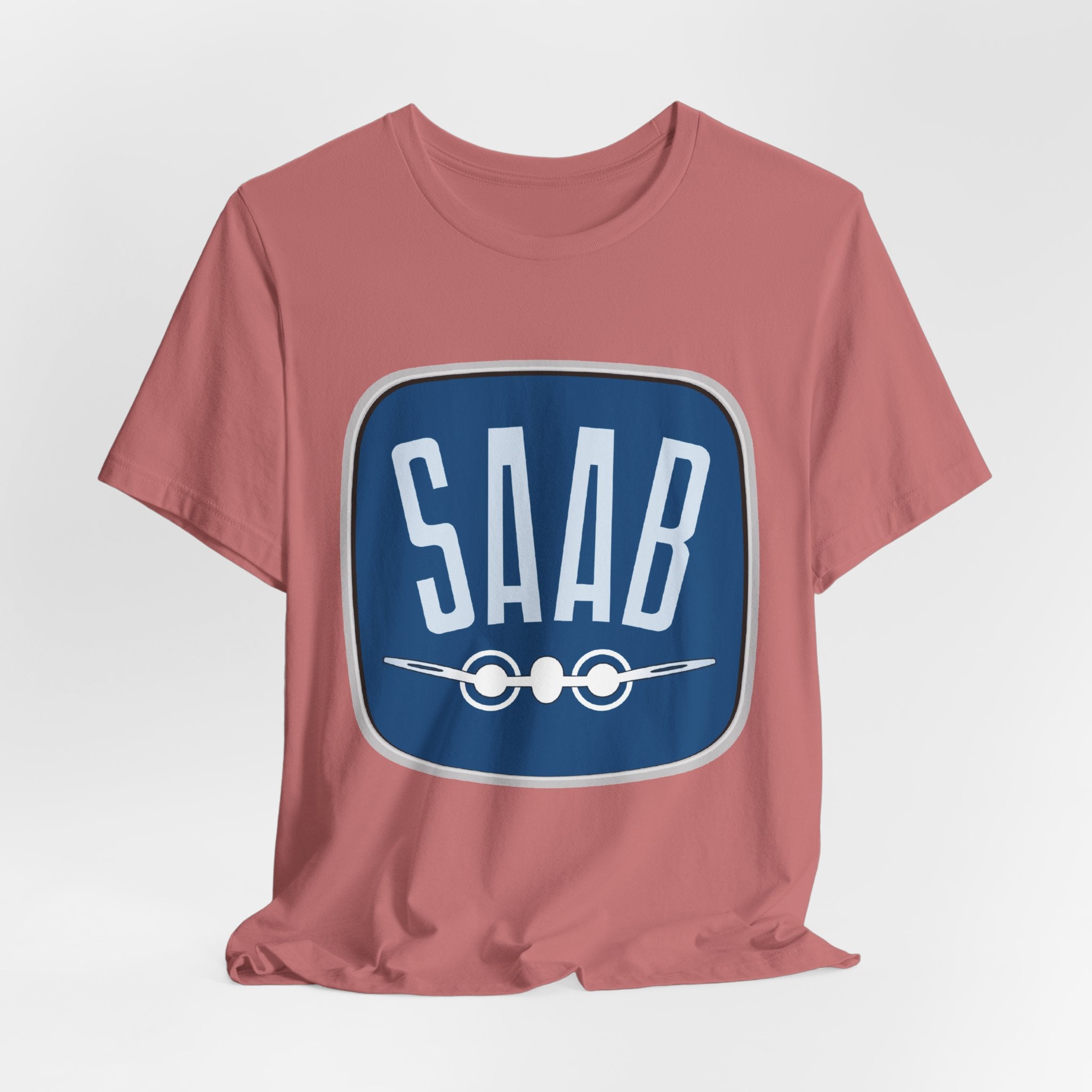 SAAB Retro Logo T-Shirt – Klassisk unisex tee i Airlume bomull | PatrikA