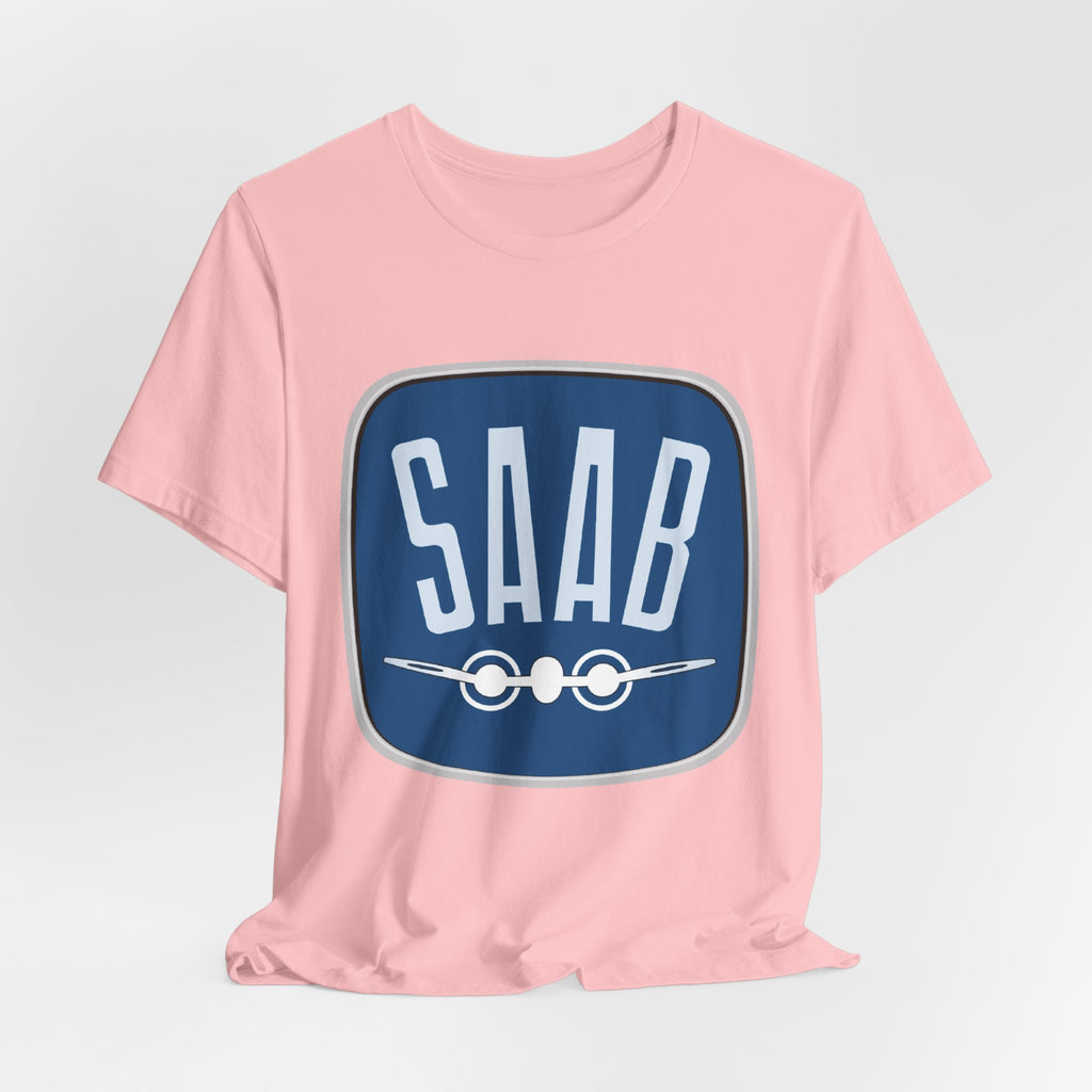 SAAB Retro Logo T-Shirt – Klassisk unisex tee i Airlume bomull | PatrikA