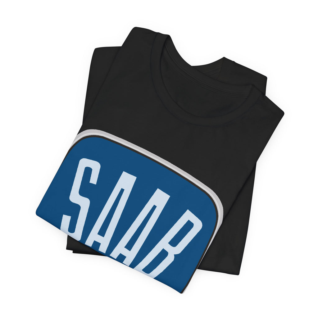 SAAB Retro Logo T-Shirt – Klassisk unisex tee i Airlume bomull | PatrikA
