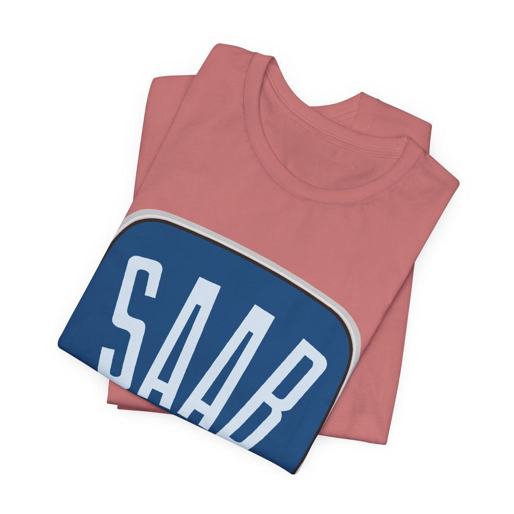 SAAB Retro Logo T-Shirt – Klassisk unisex tee i Airlume bomull | PatrikA