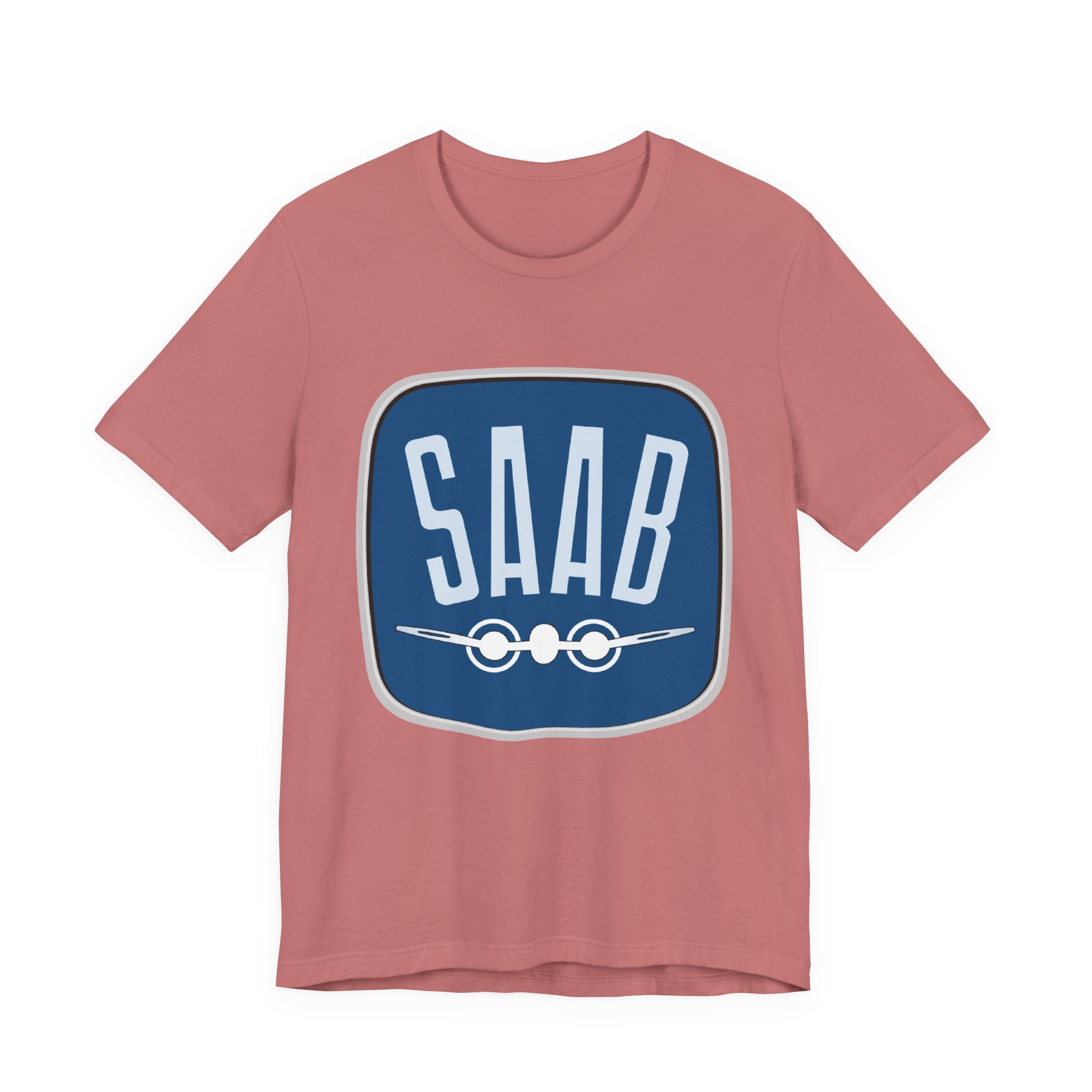 SAAB Retro Logo T-Shirt – Klassisk unisex tee i Airlume bomull | PatrikA