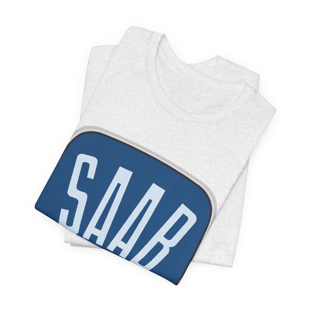 SAAB Retro Logo T-Shirt – Klassisk unisex tee i Airlume bomull | PatrikA