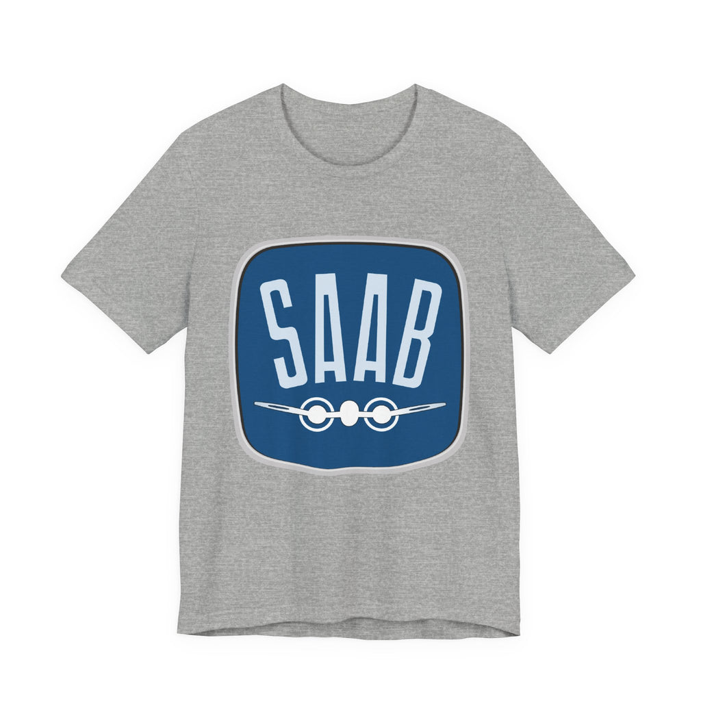 SAAB Retro Logo T-Shirt – Klassisk unisex tee i Airlume bomull | PatrikA