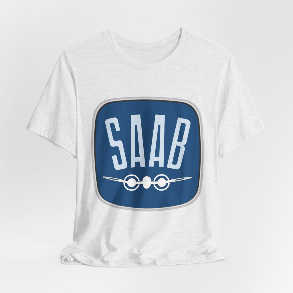 SAAB Retro Logo T-Shirt – Klassisk unisex tee i Airlume bomull | PatrikA